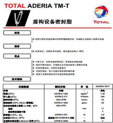 道达尔TM-T盾构密封脂*新闻快报